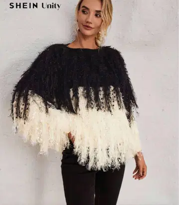 프린지 오버 사이즈 니트