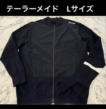 중고품 테일러메이드 L 사이즈 블랙 집업 블루종 니트