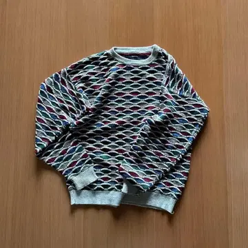 [ 구제 의류 ] 기하학 패턴 니트 스웨터 멀티컬러