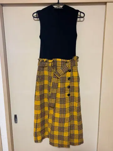 SNIDEL 이소재 투톤 원피스