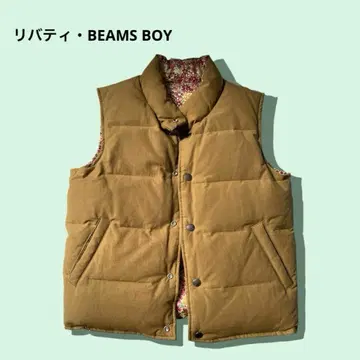 리버티/BEAMS BOY 다운 베스트 리버서블