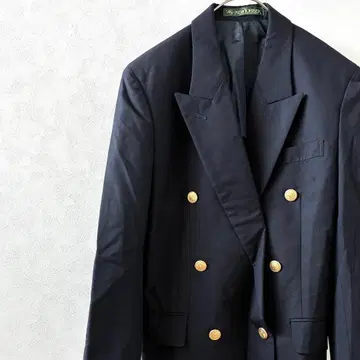 NEWYORKER 테일러드 자켓 더블 골드 버튼 포켓 부착 일본제
