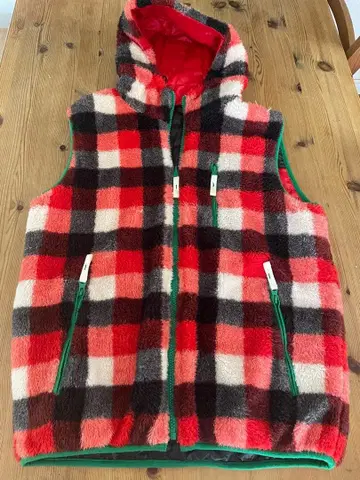 리버서블 플리스 베스트 빨검 체크