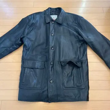 Scandinavia Sky Wear 블랙 천연 가죽 코트