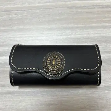 블랙 천연 가죽 키케이스