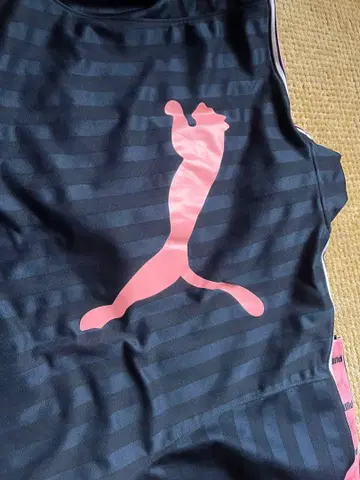 PUMA 스트라이프 저지 블랙/핑크