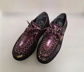 YOSUKE 통굽 신발 꽃무늬 자카드 개성파 하라주쿠 스타일