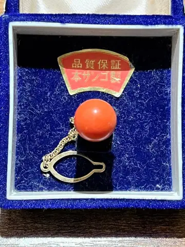 코랄 볼형 넥타이핀 보증서 포함