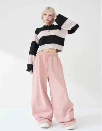 Darich 다리치 샤이니 배럴 스웨트 팬츠 핑크 free