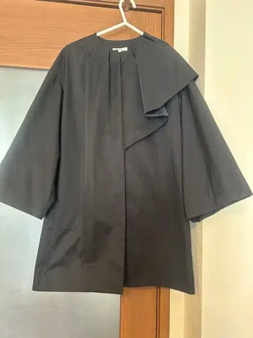 yori 프릴 칼라 코트 36 네이비