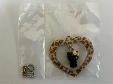 레어 블랙 키티 레오파드 무늬 키링 스트랩
