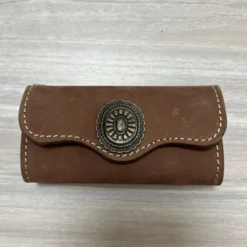 브라운 천연 가죽 키케이스