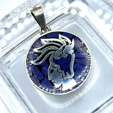 실버925 펜던트 탑 mexico 라피스 라줄리 마야 아스테카