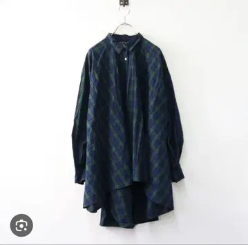 미즈이로 인드 mizuiroind 체크 무늬 플레어 실루엣 블라우스