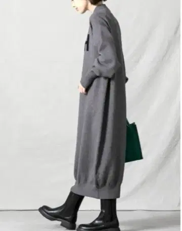 CLOCHE 롱 니트 원피스 그레이 M