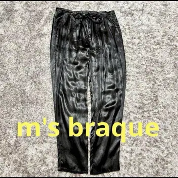 m's braque 엠즈블랙 블랙 광택 팬츠 사이즈 36