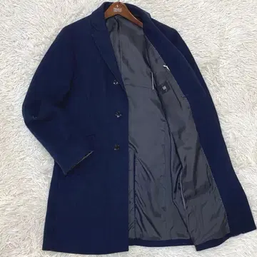 [ 새상품급 ] 수트 셀렉트 베링본 체스터 코트 네이비 L