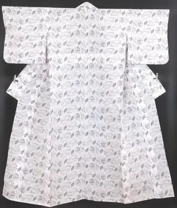 린넨 에치고 조후 기모노 화이트 베이스