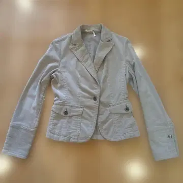 23구 베이지 코듀로이 테일러드 자켓