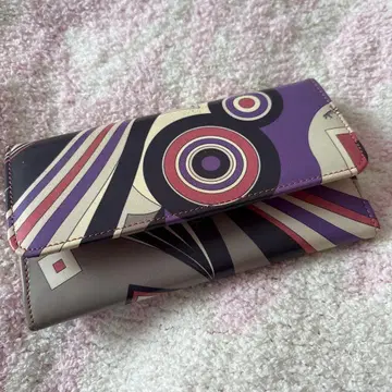 에밀리오 푸치 장지갑 보라색 핑크 그레이