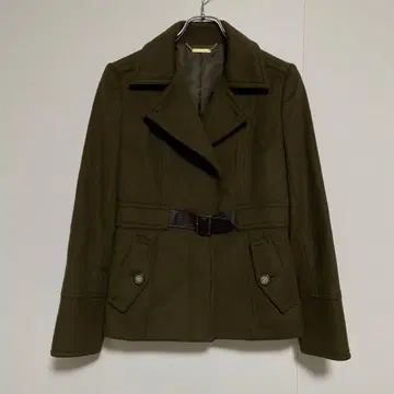 마이클코어스 소가죽 벨트 모 100% 숏코트 브라운 사이즈 4