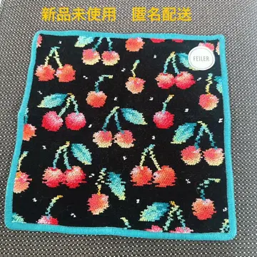 미사용 새상품 페이저 타월 손수건 체리 도트