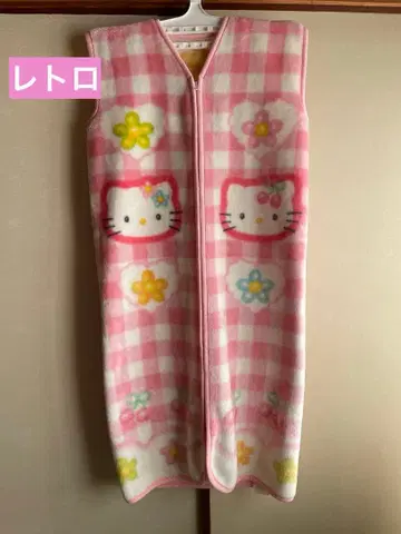[레트로 레어] 산리오 헬로키티 착용 담요 지퍼 포함