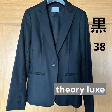 띠어리 럭스 테일러드 자켓 38 M 블랙 캐시미어 울