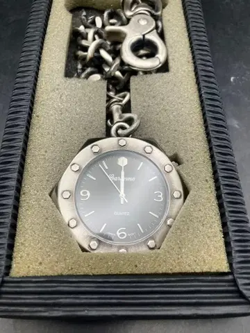 쿼츠 회중시계 팔각형 시계 체인 포함