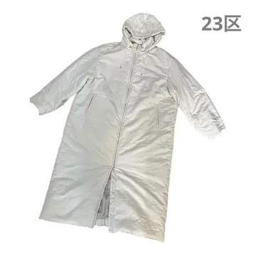 나카무라 안 착용 23구 롱 코트 화이트 40 사이즈