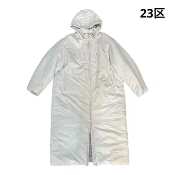 나카무라 안 착용 23구 롱 코트 화이트 40 사이즈
