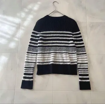 ANAYI 페더 보더 니트 어깨 버튼 38 컨디션 최상