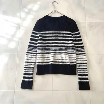 ANAYI 페더 보더 니트 어깨 버튼 38 컨디션 최상