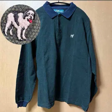 빅 도그스 빅 도그스 긴팔 피케 셔츠 카노코 자수 터키산 L