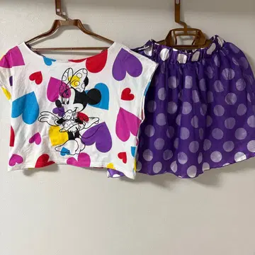 미니 마우스 T셔츠 랩 스커트 세트 디즈니