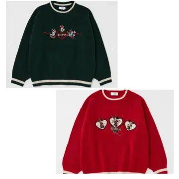 미니 니트 moussy Disney 크리스마스