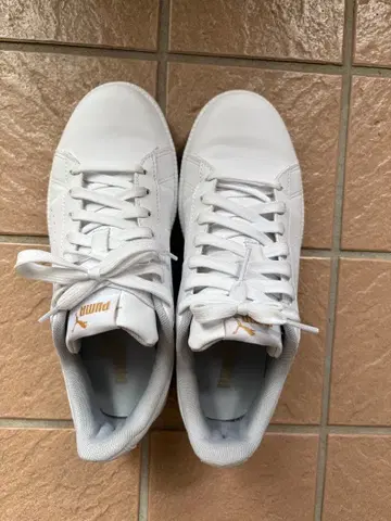 [ 미사용 ] PUMA 화이트 스니커즈 레이스업