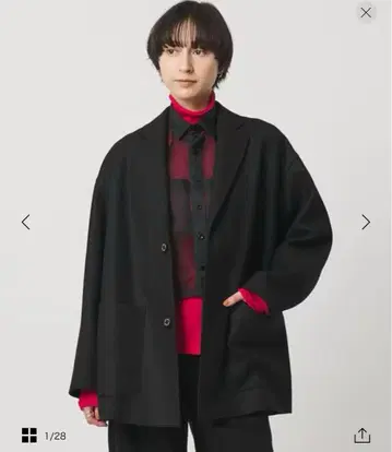 새상품 hyke 울 자켓 블랙