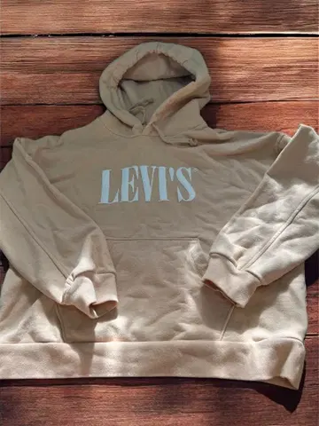 Levi's 베이지 후드 부착 후드티 S