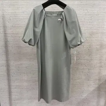 PICONE 퍼프 슬리브 그레이 원피스