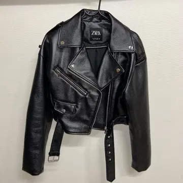 ZARA 블랙 라이더 자켓 가죽