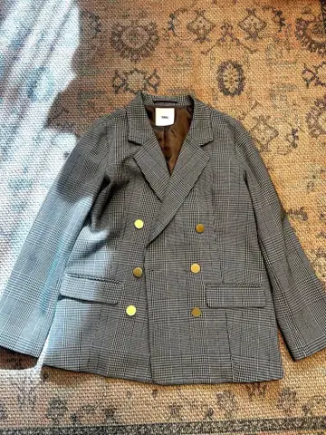 TONAL 글렌체크 패턴 더블 브레스트 자켓 미사용에 가까움