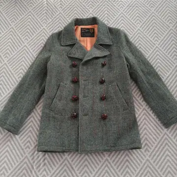 그린 계열 트위드 더블 브레스트 자켓 여성용