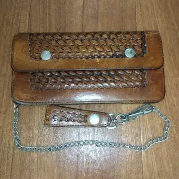 퍼니 FUNNY 트래커 월렛 브라운 가죽 꼬임 장지갑