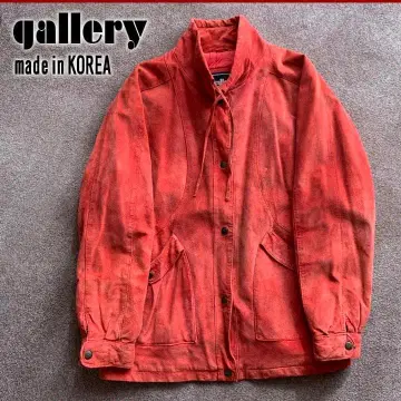 [ 레어 ] 한국 gallery 가죽 자켓 M 사이즈 ( 빅 ) 레드