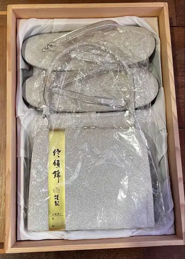 일본 의류용 실버 조리와 백 세트