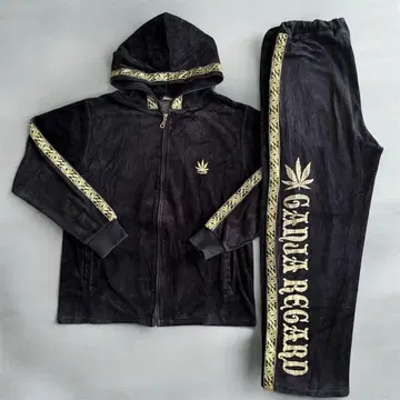 y2k archive 90s 셋업 벨로아 블랙 금 M 후드 남성용