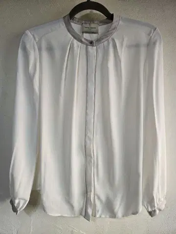 UNITED ARROWS 바이컬러 파이핑 블라우스