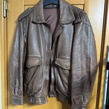 브라운 가죽 자켓 라무