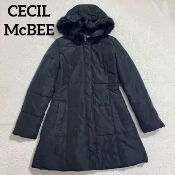 세실 맥비 충전솜 롱 코트 블랙 M 인조 모피